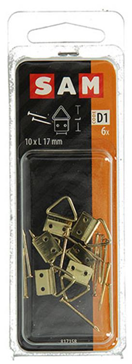 Mack 1017858 - kaderhanger staal vermessingd 6 st 10 x 17 mm | 10 stuks