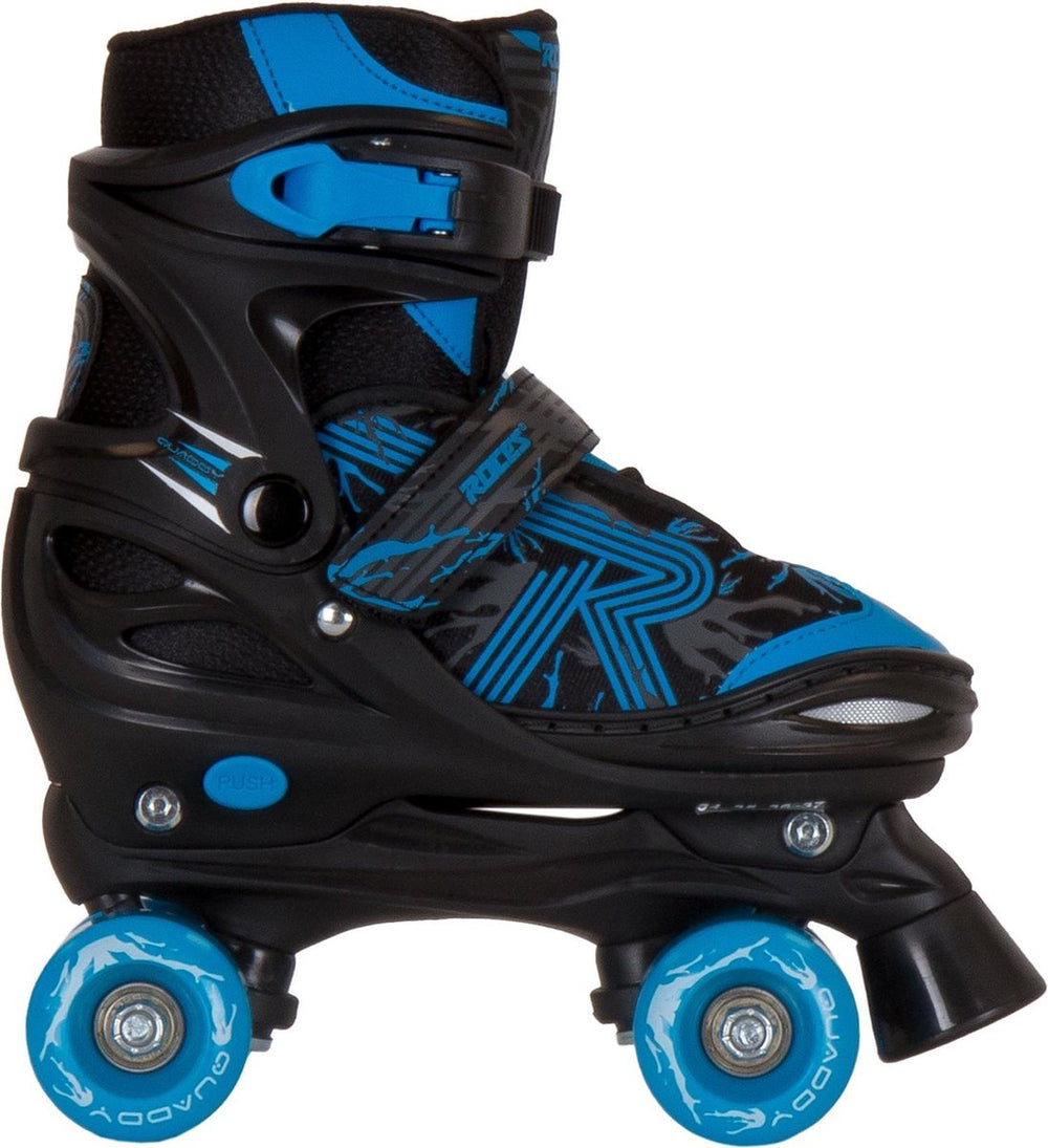 rolschaatsen Quaddy 3.0 jongens zwart blauw maat 30-33