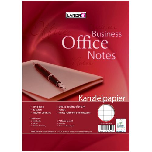 Schrijfpapier landré a3 gevouwen a4-raster wit 250 vellen