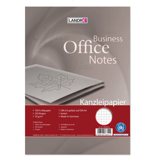 Schrijfpapier landré a3 gevouwen a4-raster wit 250 vellen