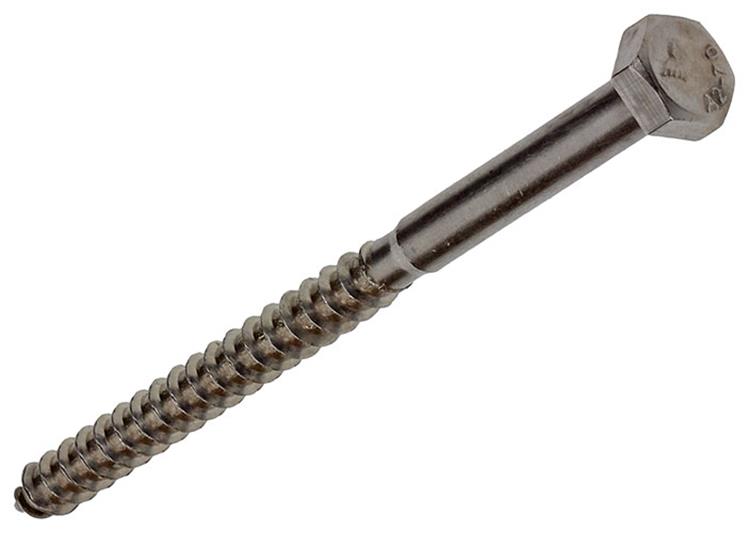 Mack 1019773 - houtdraadbout roestvrijstaal 1st 8 x 120 mm | 10 stuks
