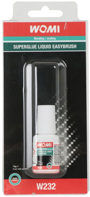 Womi secondelijm w232 superglue liquid easybrush transparant 10 gram