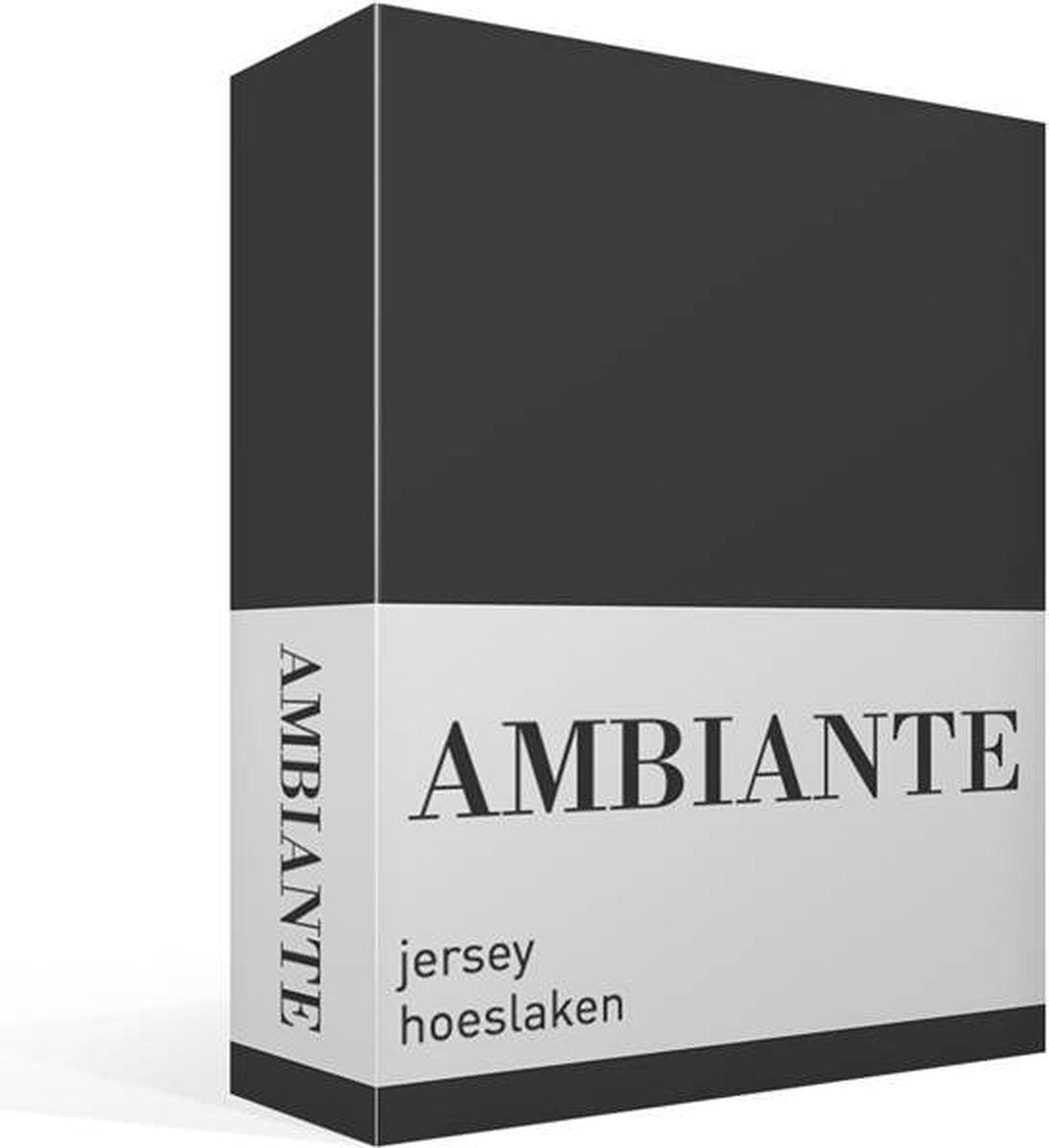 Ambiante jersey - hoeslaken - 200x200 210 - antraciet