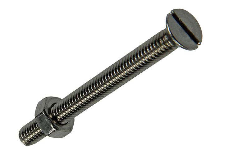 Mack 1019808 - metaalschroef verz. kop + moer rvs 8 st m4x40 | 10 stuks