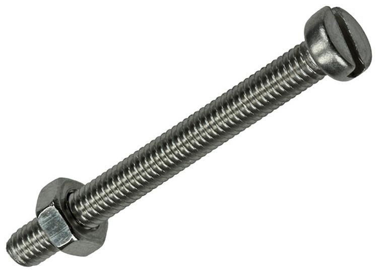 Mack 1019822 - metaalschroef cyl. kop + moer rvs 8 st m4x40 | 10 stuks