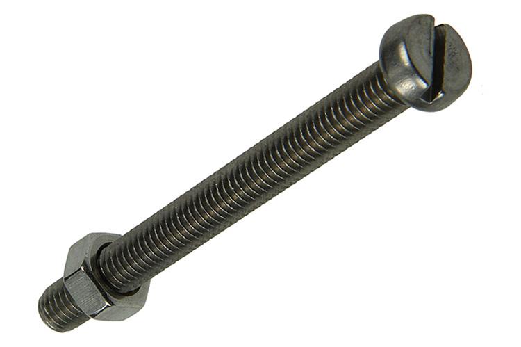 Mack 1019828 - metaalschroef cyl. kop + moer rvs 4 st m5x50 | 10 stuks