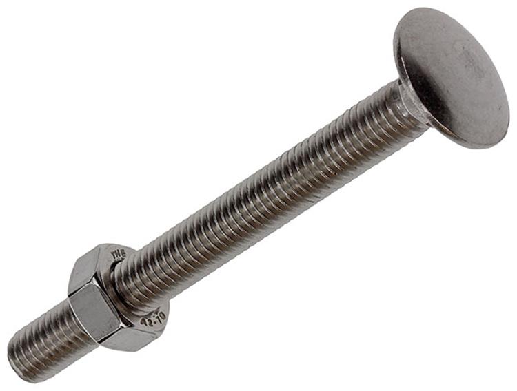 Mack 1019833 - houtbout + moer roestvrijstaal 1 st m8 x 80 mm | 10 stuks