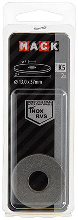 Mack 1019881 - carrosserie sluitring inox a2 2 st 13,0x37 | 10 stuks