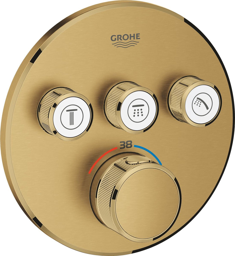 Grohe grohtherm smartcontrol inbouw douche- of badthermostaat - 3 knoppen - brushed cool sunrise (mat goud) - 29121gn0