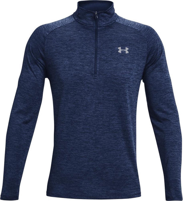 Under armour ua tech 2.0 1 2 zip-blu heren sporttrui - academy - steel xl