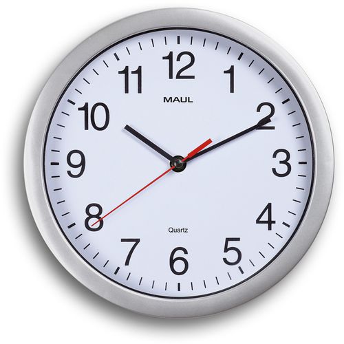 Quartz wandklok maul maulrun zilver, wit