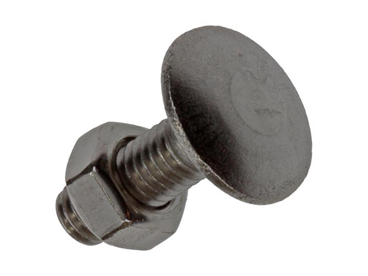 Mack 1019906 - houtbout + moer roestvrijstaal 6 st m6x20 mm | 10 stuks