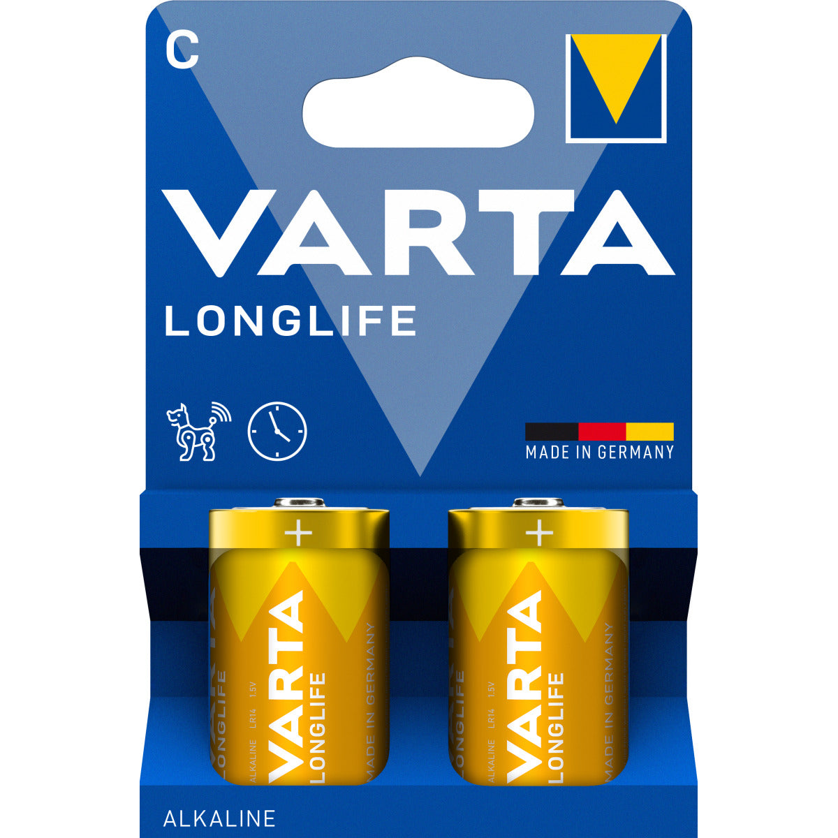 Varta batterij longlife alkaline lr14 c (2x)