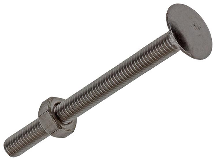 Mack 1019911 - houtbout + moer roestvrijstaal 2 st m6 x 70 mm | 10 stuks