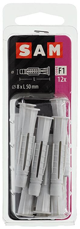 Mack 1017887 - universeelplug met kraag polyethyl.12st 8 x 50 mm | 5 stuks