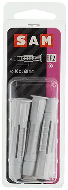 Mack 1017888 - universeelplug met kraag polyethyl. 6st 10 x 60 mm | 5 stuks