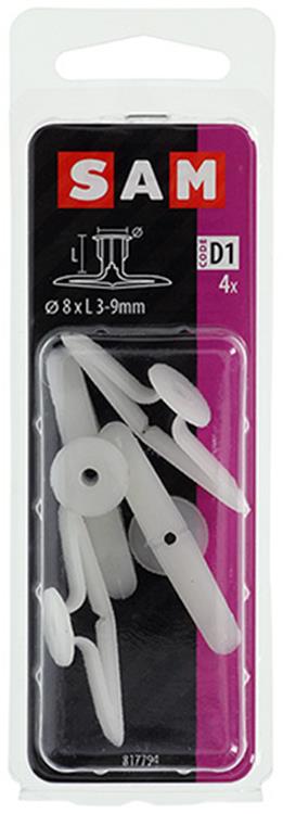 Mack 1017893 - hollewandplug nylon 4 st ta | 10 stuks