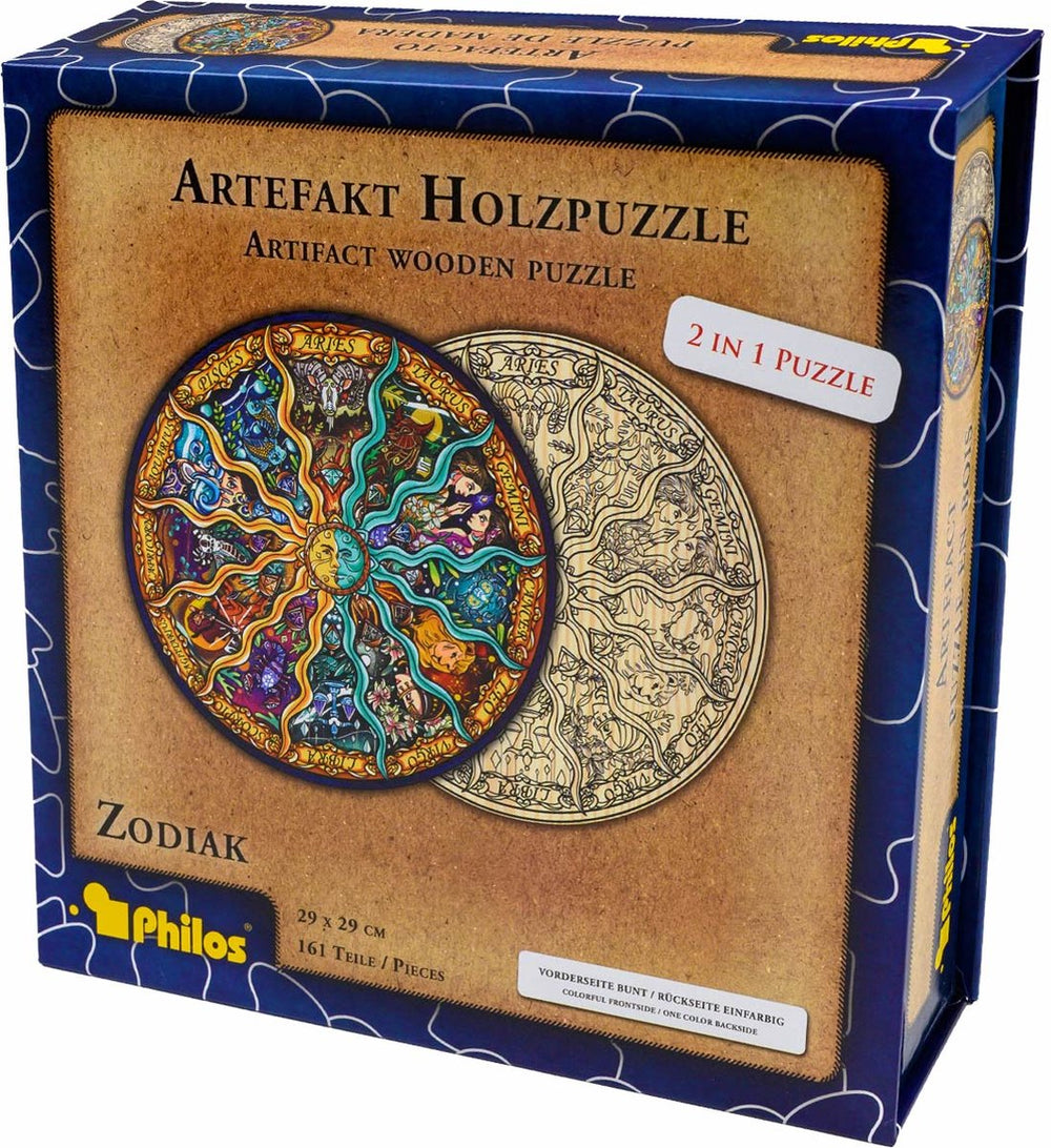 Philos houten puzzel legpuzzel 2 in 1 zodiac 161 stuk.