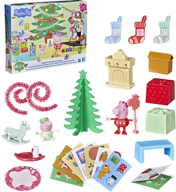 Hasbro peppa pig adventskalender speelgoed kerstcadeau 24 verrassingen.