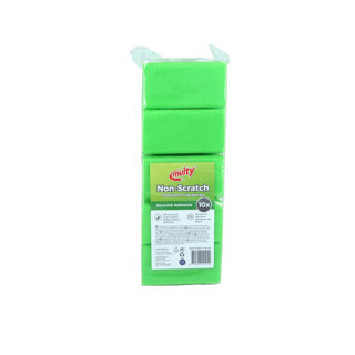 Multy greepsponsen groen wit 10 stuks | 2 stuks