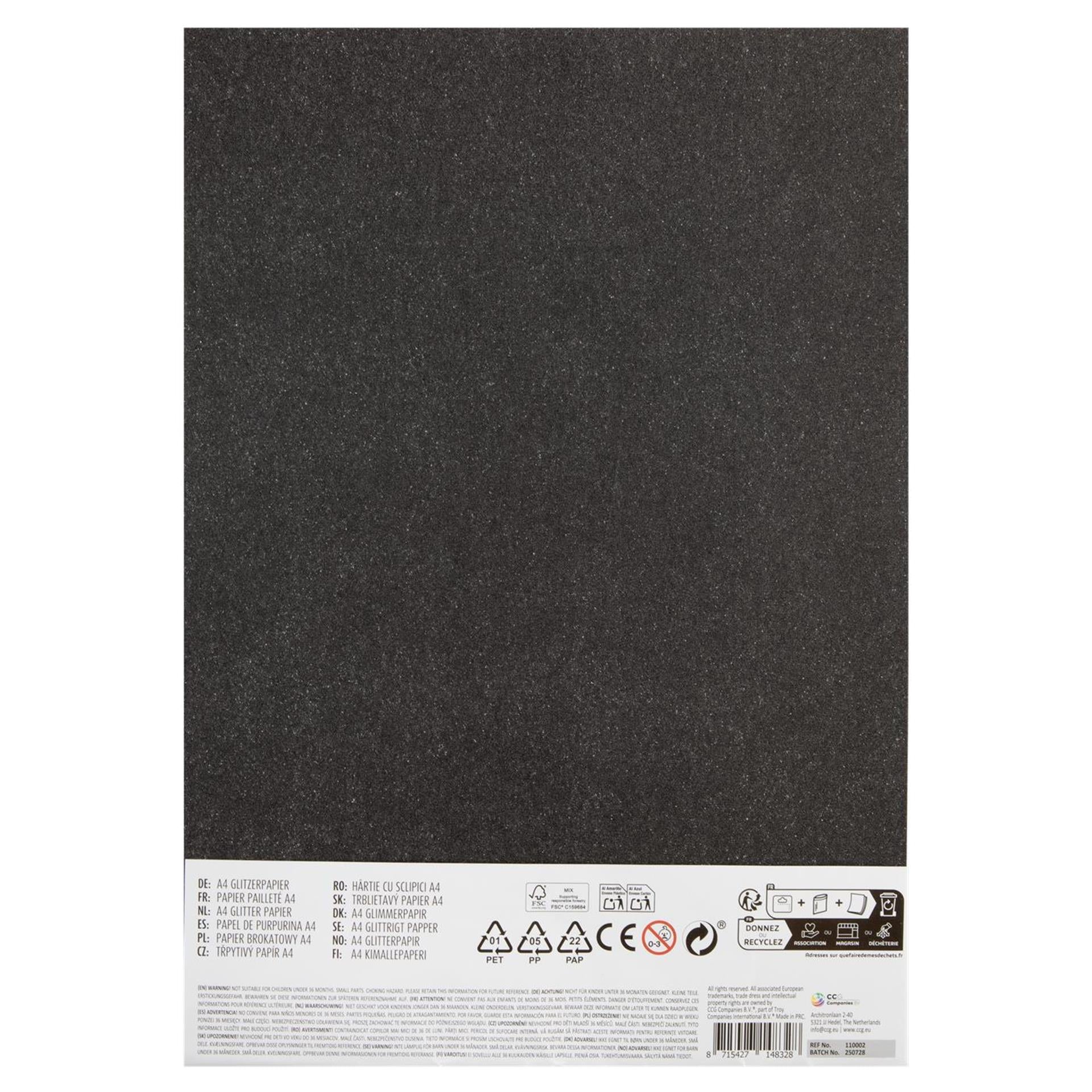 Moxy glitter papier a4 8 vel 150 gram