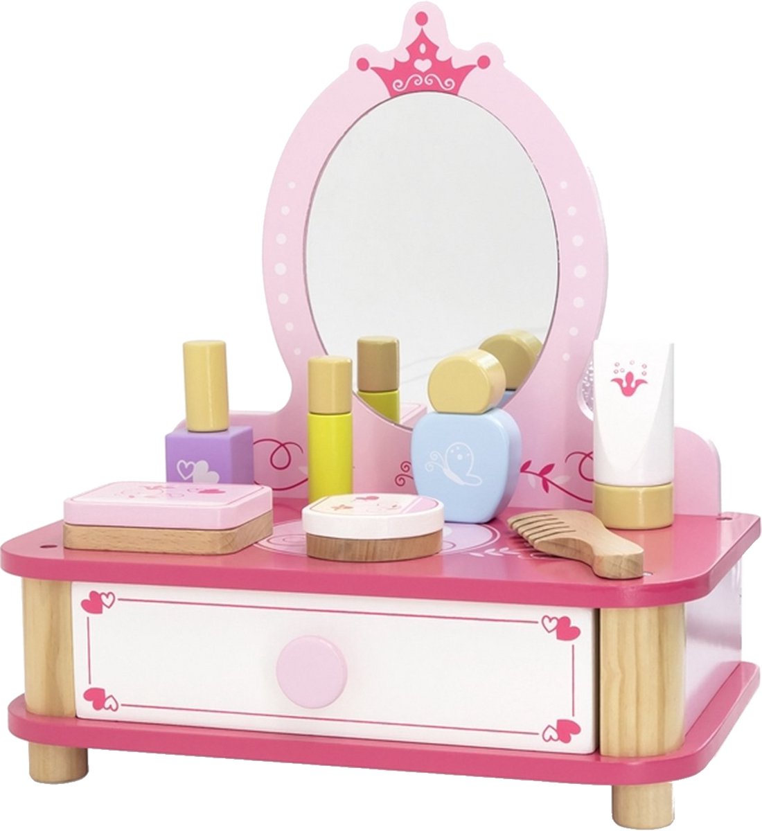 Viga houten make-up set met kaptafel 44571