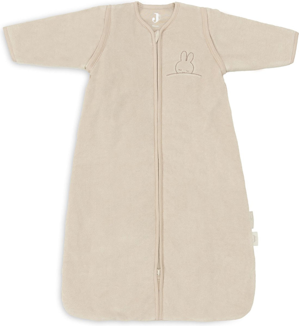 Jollein x nijntje slaapzak winter met afritsbare mouw 90cm sleepy miffy terry - nougat - winterslaapzak
