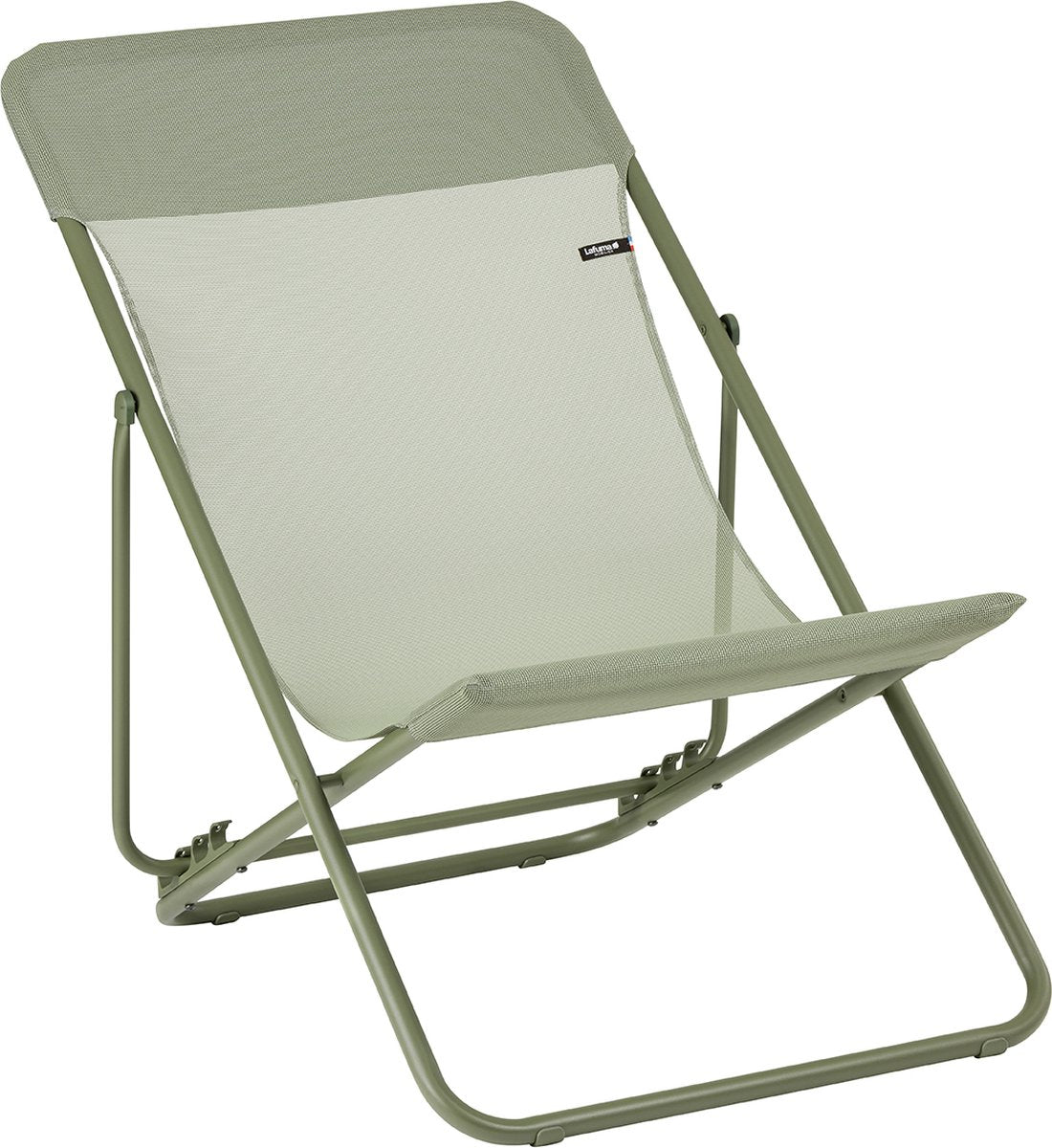 Lafuma maxi transat - strandstoel - inklapbaar - verstelbaar - color block - moss