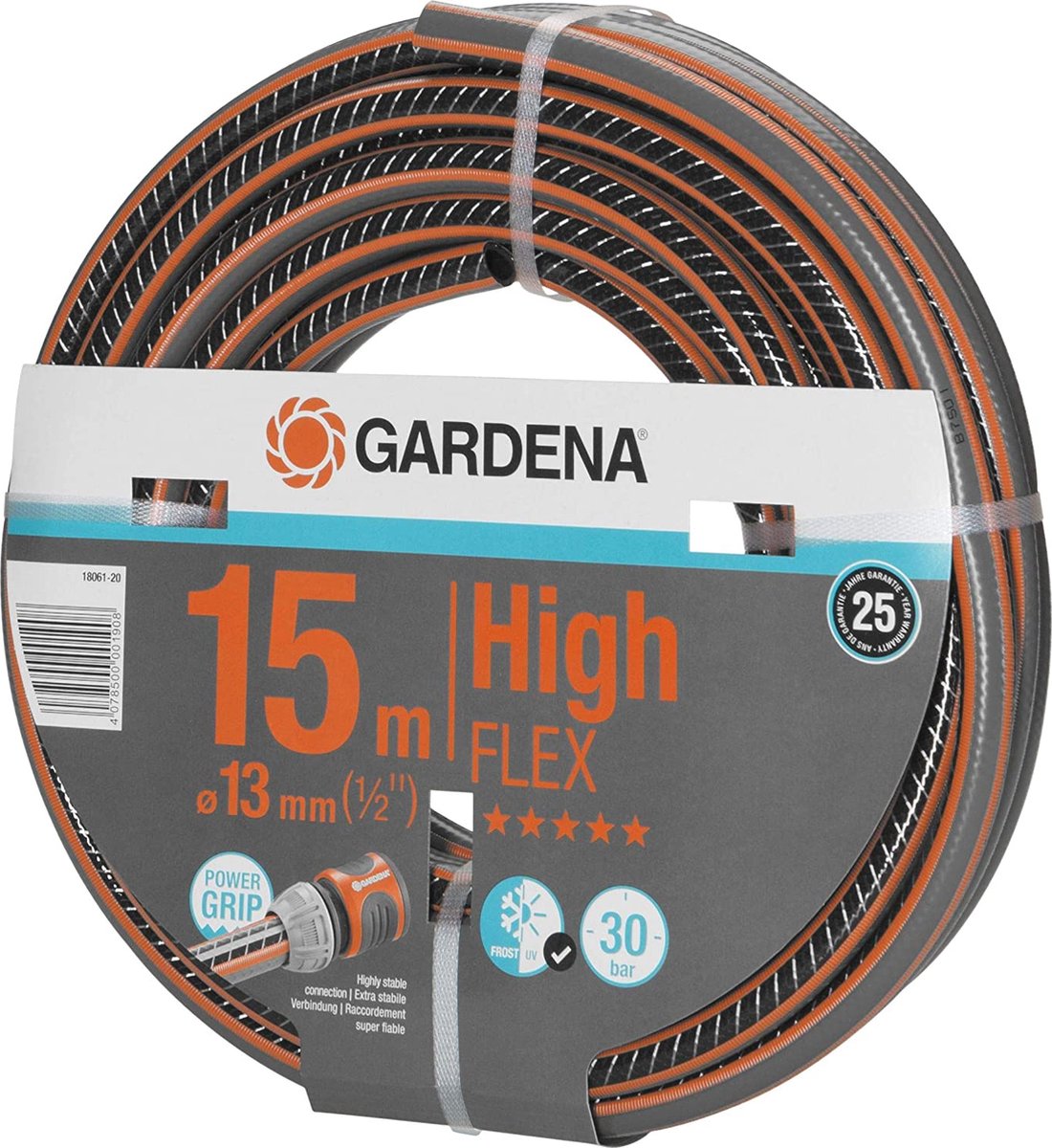 Gardena comfort highflex slang 13 mm (1 2 ) (grijs oranje, 18061-20, 15 m)