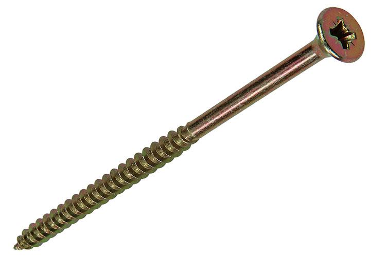 Mack 1017983 - spaanplaatschroef vz kop geelverz. 20st 4,5 x 80 mm | 5 stuks