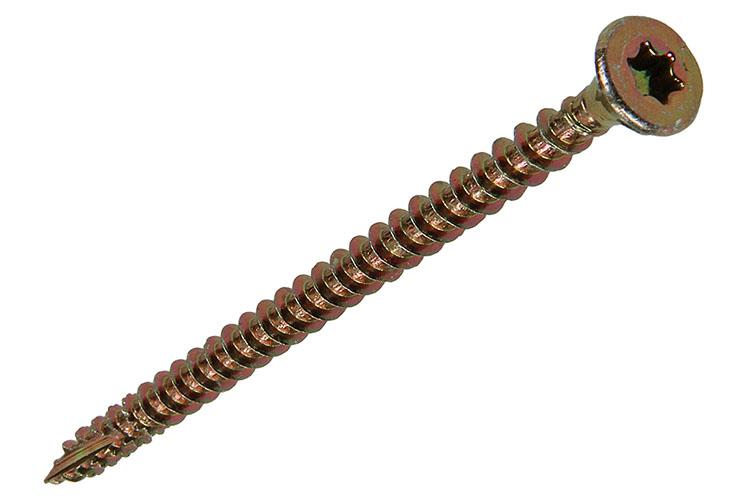 Mack 1018014 - spaanplschr.vzkop-zelfb. geelverz. 25 st 4,0 x 60 mm | 5 stuks