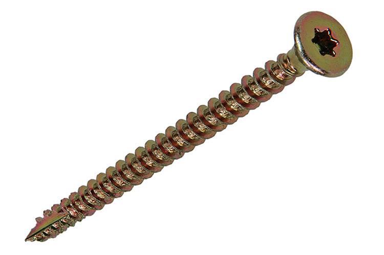 Mack 1018019 - spaanplschr.vzkop-zelfb. geelverz. 25 st 4,5 x 60 mm | 5 stuks