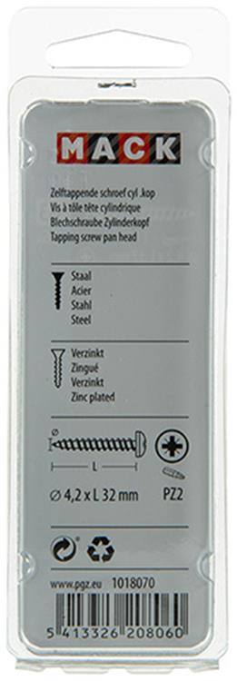 Mack 1018070 - zelftappende schroef cylkop verz. 35 st 4,2 x 32 mm | 5 stuks