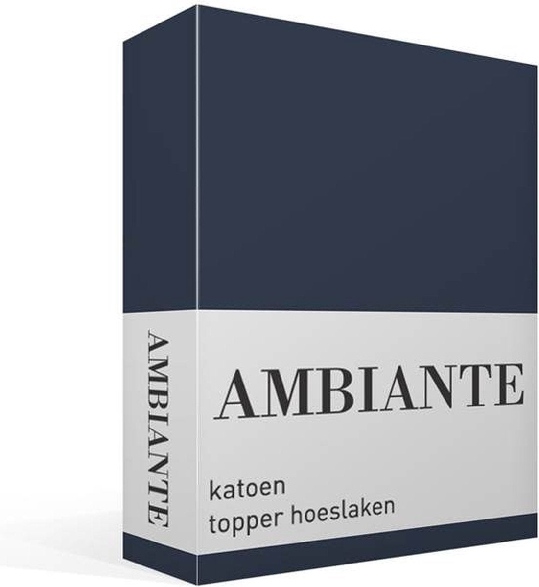 Ambiante katoen - topper hoeslaken - 180x220 - donker blauw
