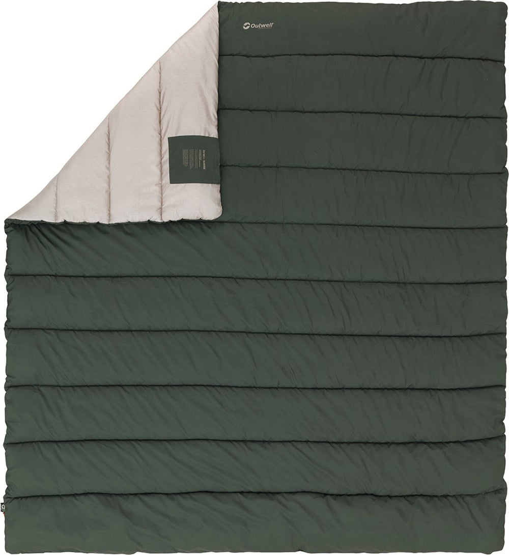 Outwell campion duvet double slaapzak dekbed 2 persoons 220 x200 cm groen
