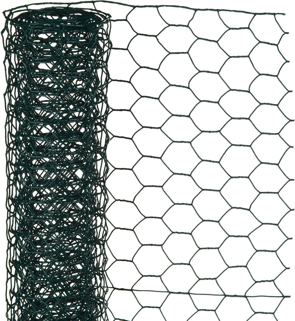 Nature - verzinkt staal gaas - 10 x 0,5m - groen - 13mm mazen