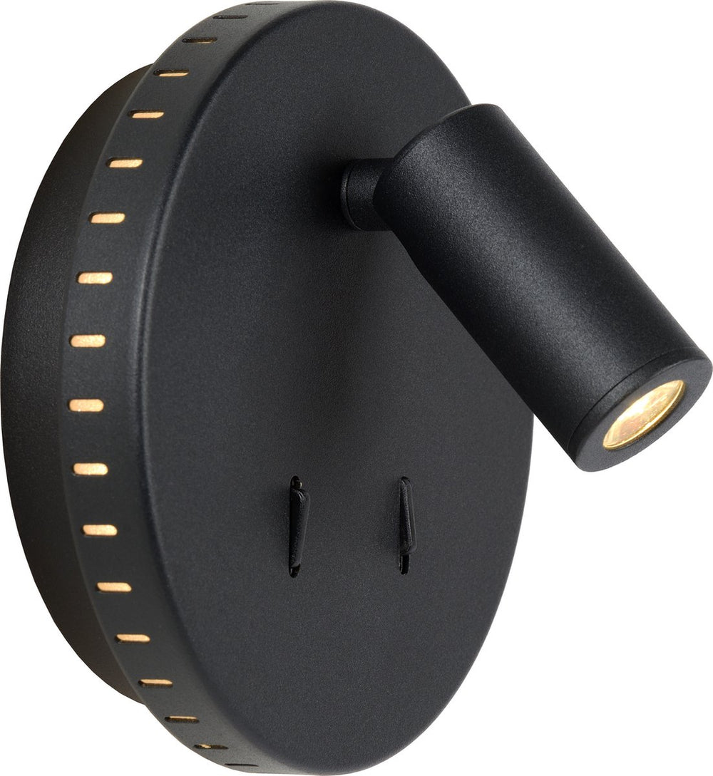 Lucide bentjer - bedlamp wandlamp - ø 14 cm - led - 3000k - zwart