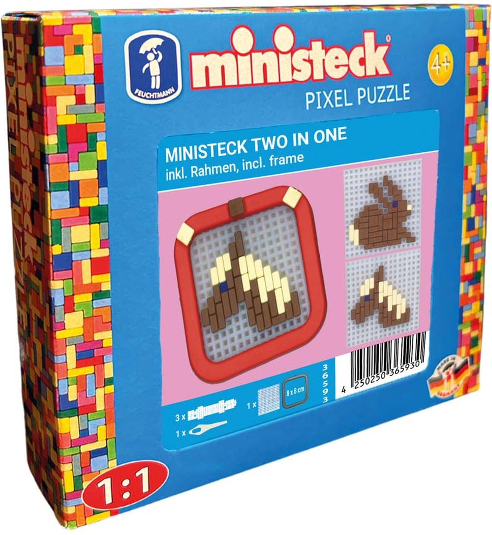 Ministeck mozaïek speelgoed mini frames paard konijn - kleine box.