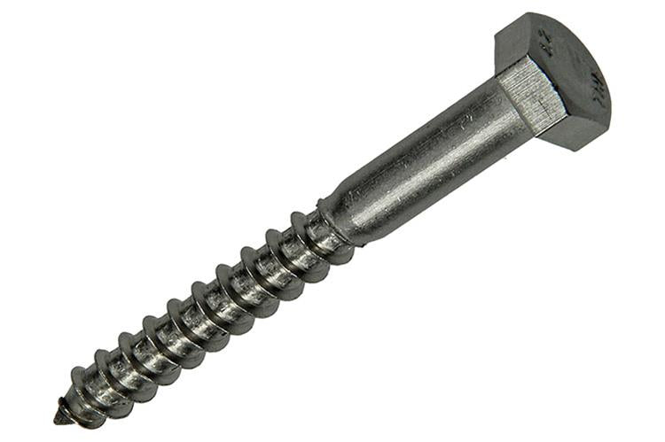 Mack 1020014 - houtdraadbout roestvrijstaal 6 st 8 x 70 mm | 5 stuks