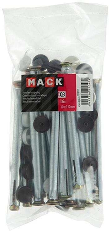 Mack 1018171 - metalen kozijnplug staal verzinkt 16 st 10 x 110 mm | 5 stuks
