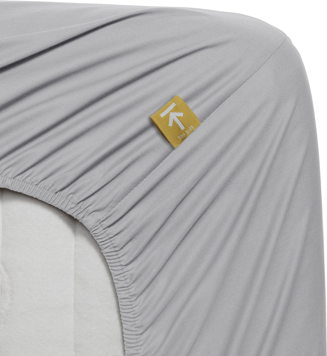 Beddinghouse percale katoen - topper hoeslaken - 80x200 - licht grijs
