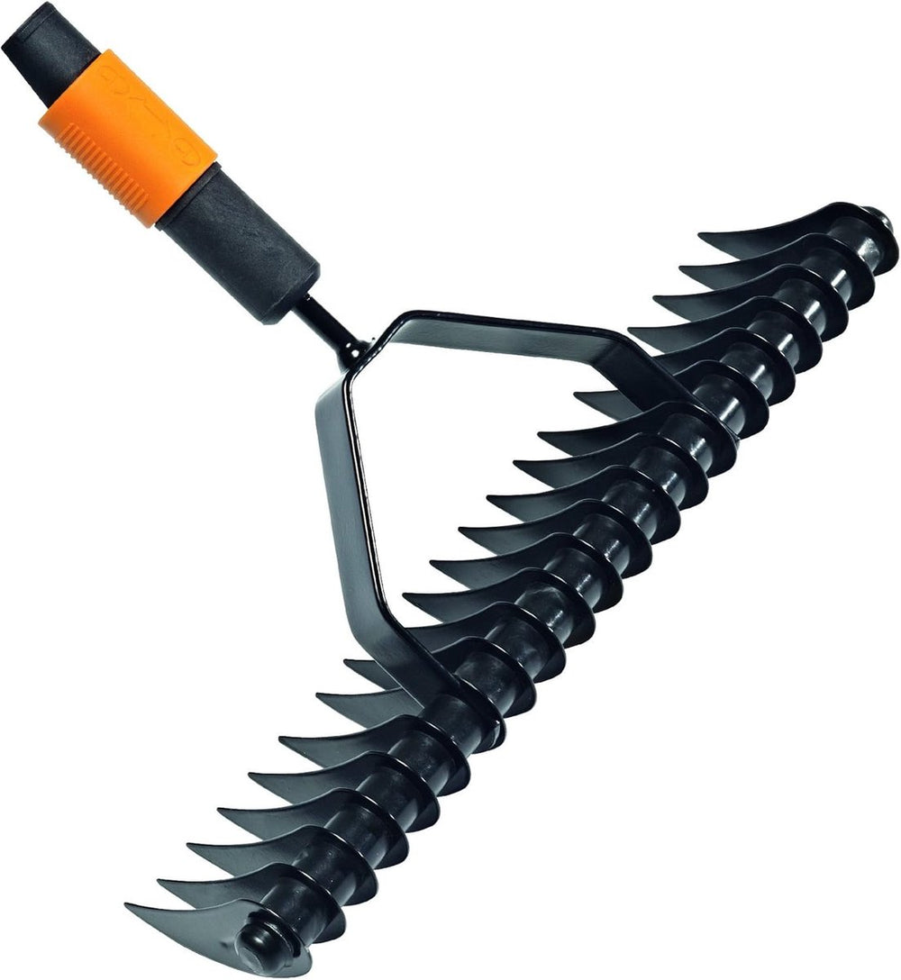 Fiskars quikfit verticuteerhark - tuingereedschap - hark opzetstuk - 370 mm