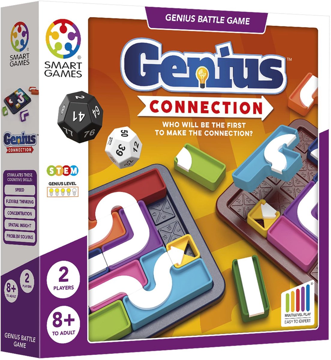 Smartgames genius connection - snel strategisch denkspel - 720 uitdagingen - zowel voor 1 als 2 spelers - vanaf 6 jaar - kinderen én volwassenen