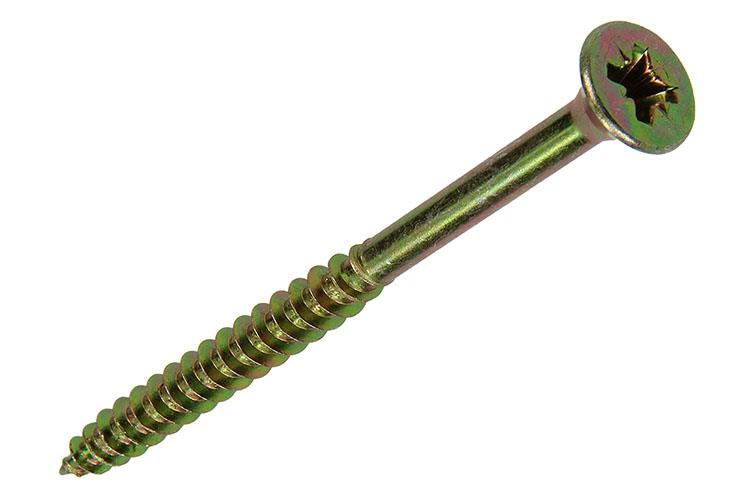 Mack 1020125 - spaanplaatschroef vz kop geel vz 100 st 6,0 x 80 mm | 2 stuks