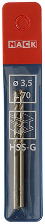 Mack 1018402 - metaalboor hss g din 338 ø 3,5 x 70 mm 2st | 5 stuks