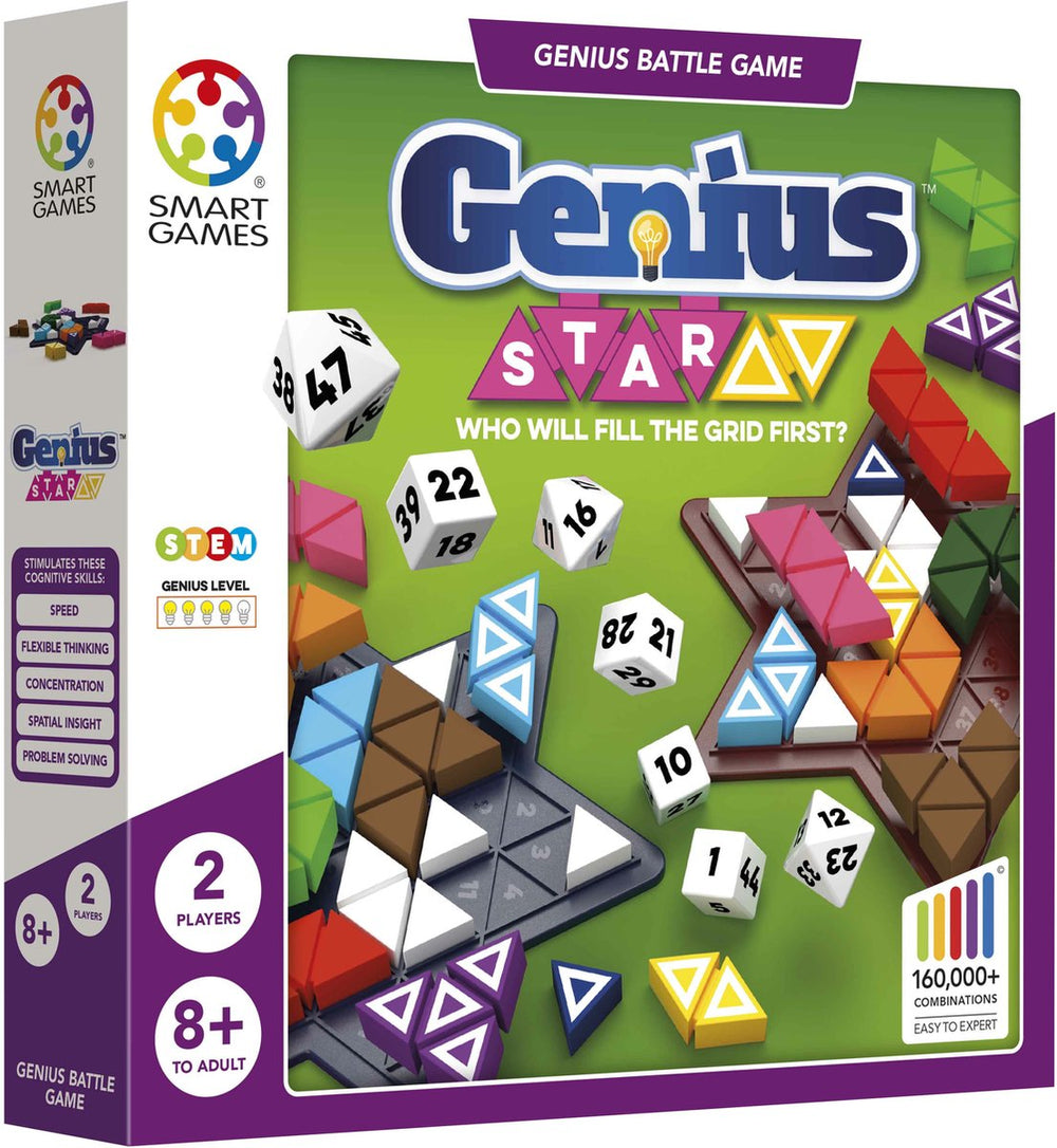 Smart games genie ster wie heeft het 1e spelbord vol