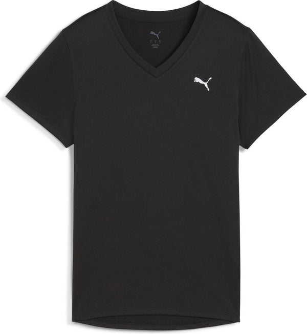 Puma w tad essential vneck tee dames sportshirt - black m