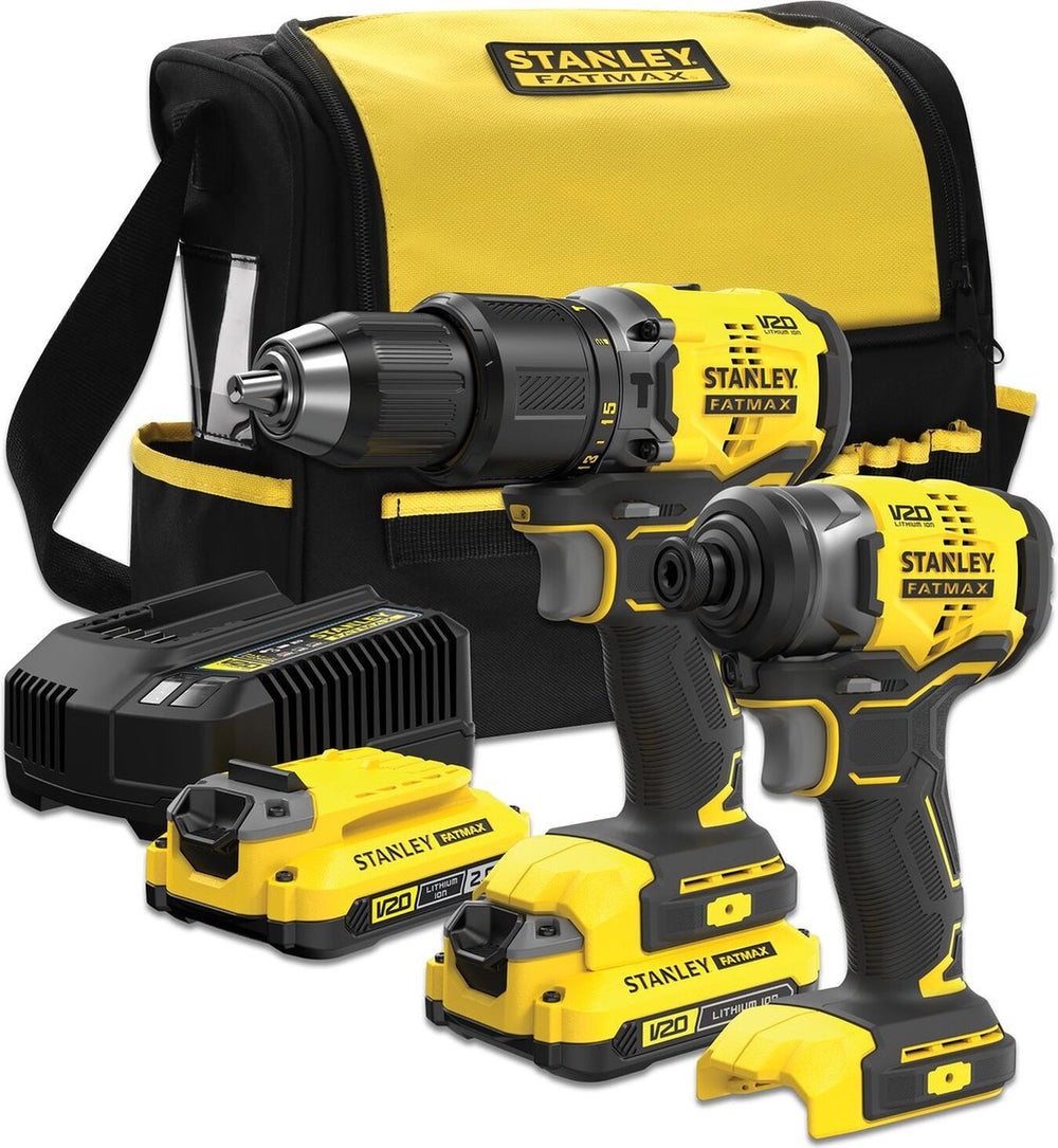 Stanley fatmax v20 - accuboormachine combinatieset - 18v - brushless - 2x2.0ah