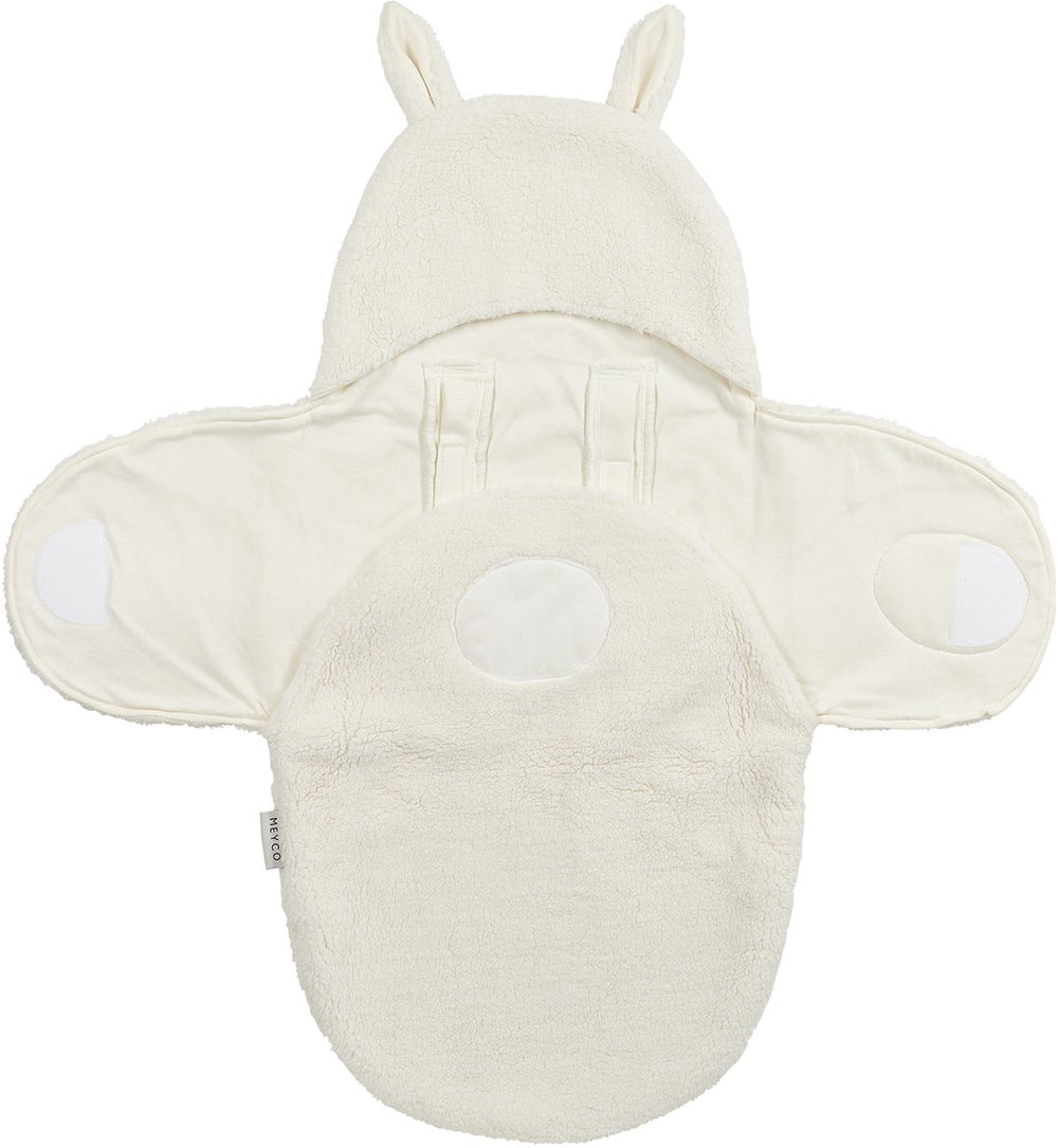 Meyco baby rabbit wikkeldeken - teddy - natural
