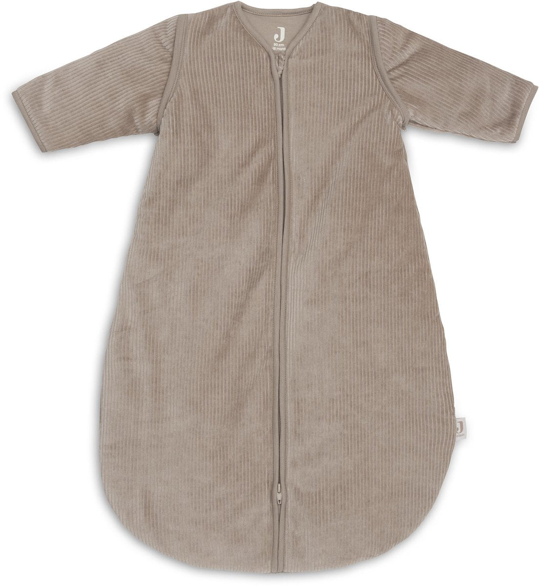 Jollein slaapzak met afritsbare mouw rond 90cm rib milky coffee